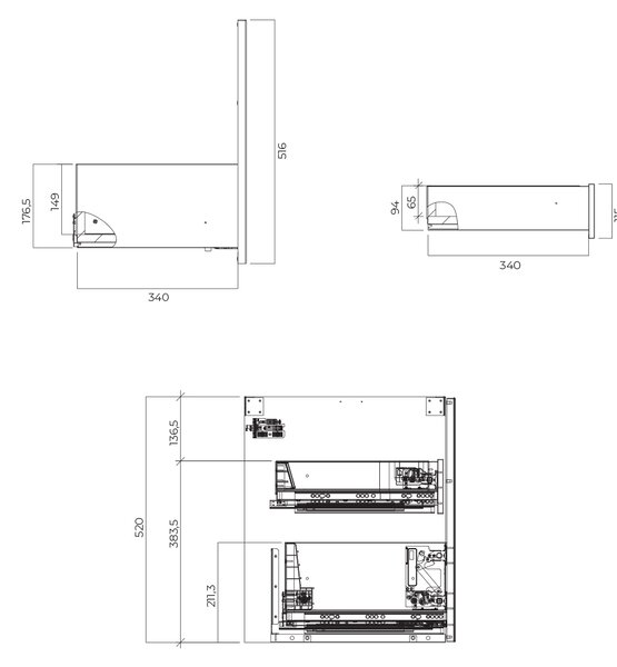 Oltens Lun Rilla dulap 100x44.7x52 cm sub chiuveta pe perete 60029900