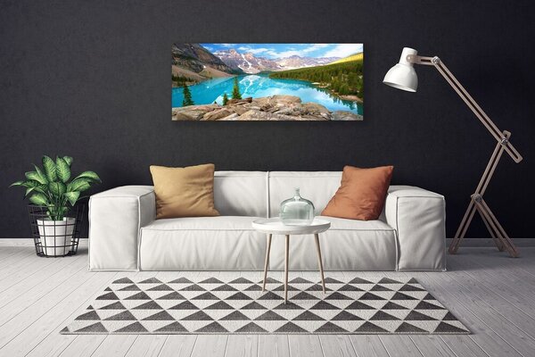 Tablou pe panza canvas Munții Seewald Natura Gri Albastru Verde