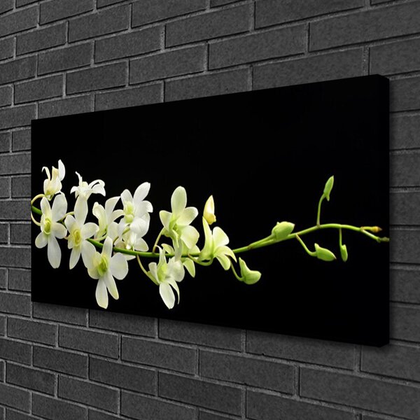 Tablou pe panza canvas Flori Floral Alb Verde