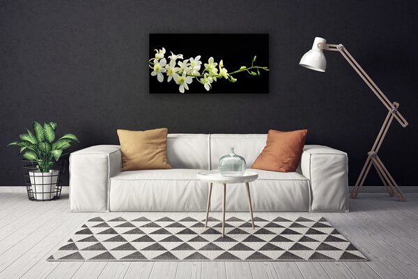Tablou pe panza canvas Flori Floral Alb Verde