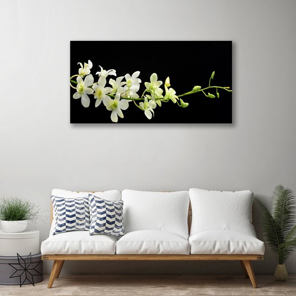 Tablou pe panza canvas Flori Floral Alb Verde