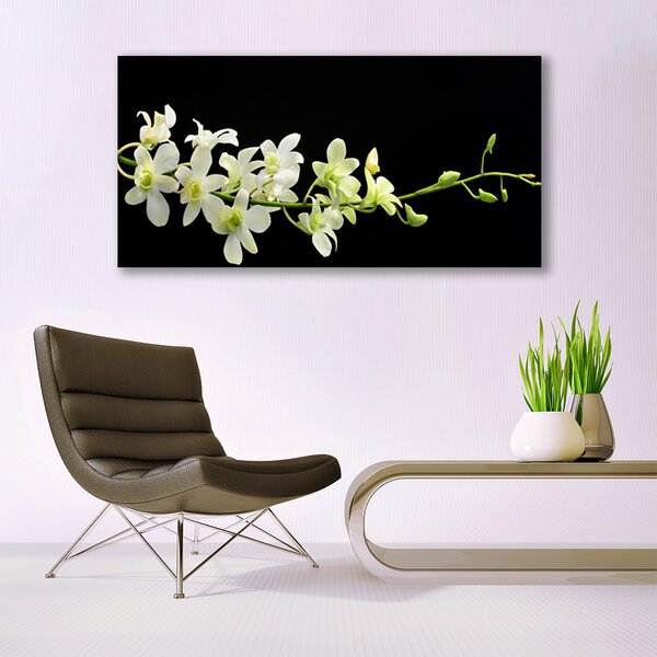 Tablou pe panza canvas Flori Floral Alb Verde