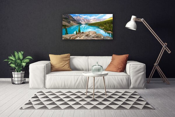 Tablou pe panza canvas Munții Seewald Natura Gri Albastru Verde