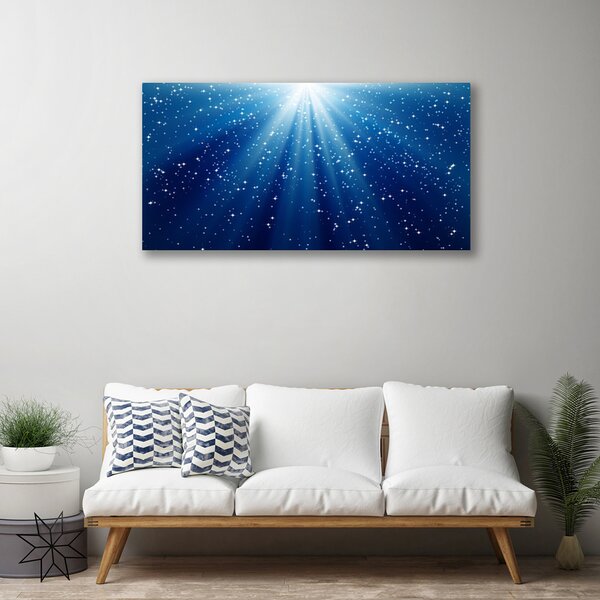 Tablou pe panza canvas Abstract Art Albastru Alb