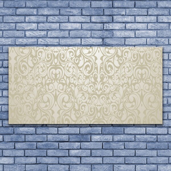 Tablou pe sticla Abstract Art White
