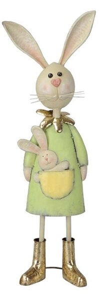 Decoratiune Bunny Girl din metal 30x17x83 cm