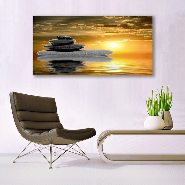 Tablou pe panza canvas Pietrele Arta Gri Negru
