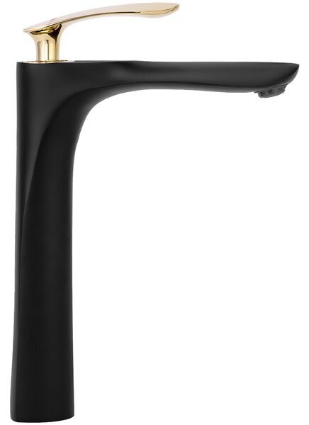 Rea Orbit, baterie chiuveta inalta, negru - auriu, REA-B2055