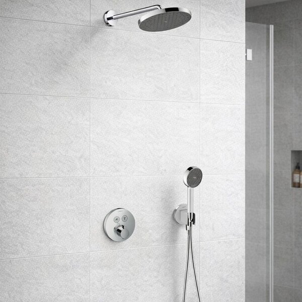 Set baterie cadă-duș Hansgrohe ShowerSelect 15743000, cap de duș Hansgrohe Activera S 28056000, 26888000, 27413000, 01800180, 28276000, 28033000