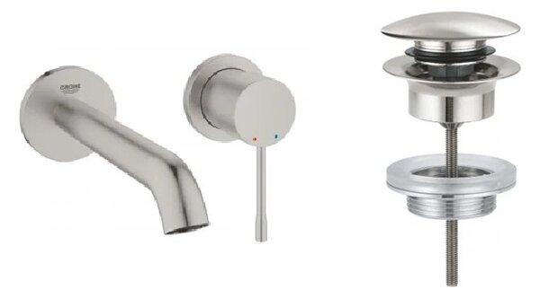 Set baterie lavoar Grohe Essence 19408DC1, dop pentru lavoar Grohe 65807DC0