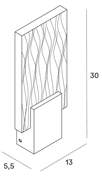 MaxLight Vetro lampă de perete 1x3 W negru W0361