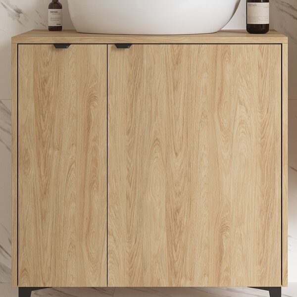 Cersanit Ovida lavoar cu dulap 80 cm stejar S4047-006