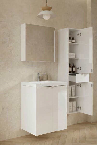 Cersanit Ovida lavoar cu dulap 60 cm alb S4047-002