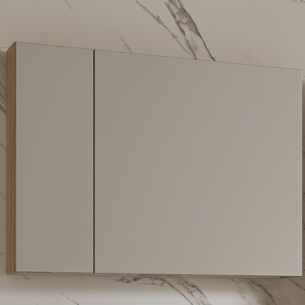 Cersanit Ovida dulap 79.4x14.1x59.2 cm cu oglinda stejar S1058-016