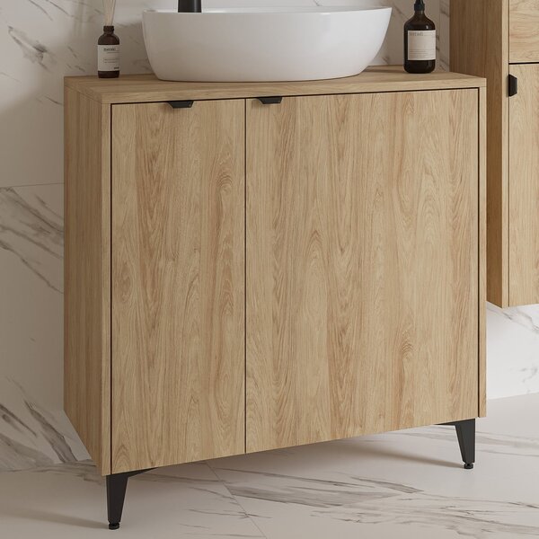 Cersanit Ovida dulap 79.4x45x70 cm sub chiuveta pe perete stejar S1058-011