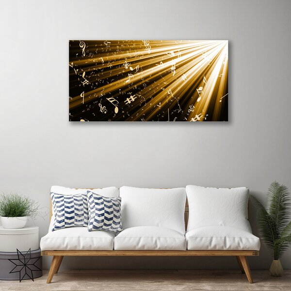 Tablou pe panza canvas Abstract Art Galben Negru Alb