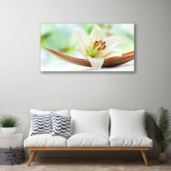 Tablou pe panza canvas Florale flori albe