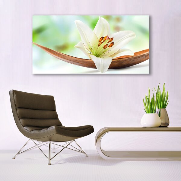Tablou pe panza canvas Florale flori albe