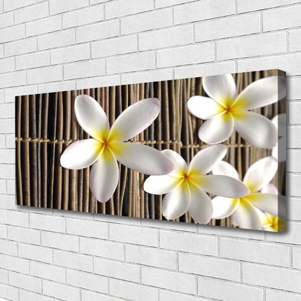 Tablou pe panza canvas Flori Floral alb