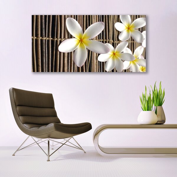 Tablou pe panza canvas Flori Floral alb