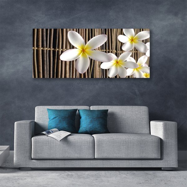 Tablou pe panza canvas Flori Floral alb