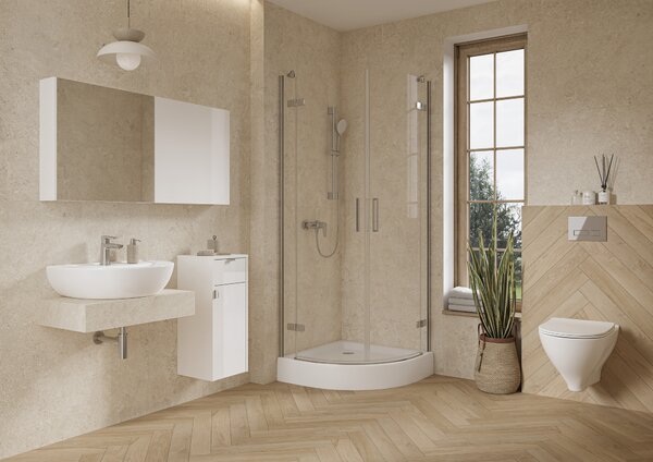 Cersanit Ovida dulap 30x30x72 cm laterala pe perete alb S1058-005