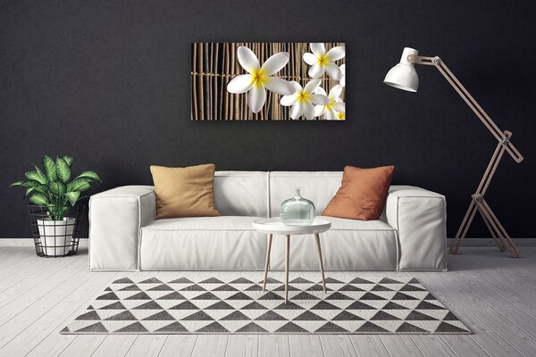 Tablou pe panza canvas Flori Floral alb