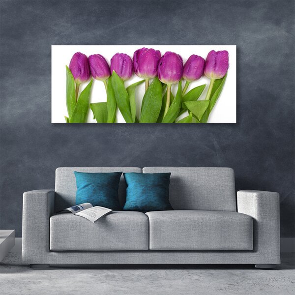 Tablou pe panza canvas Lalele Floral Roșu Verde