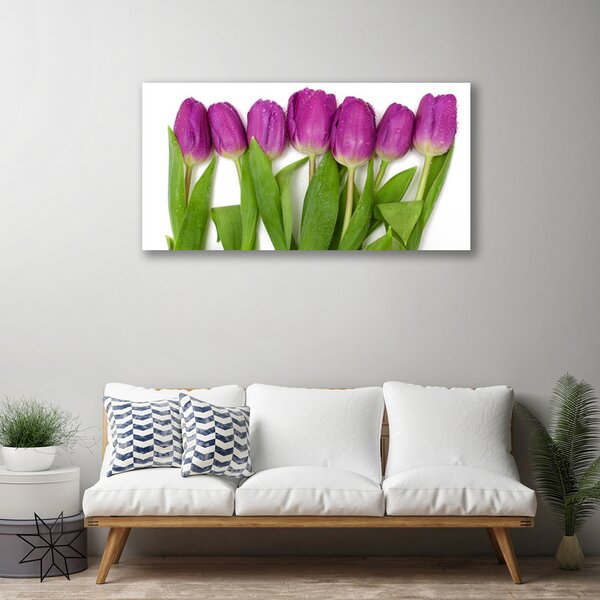 Tablou pe panza canvas Lalele Floral Roșu Verde