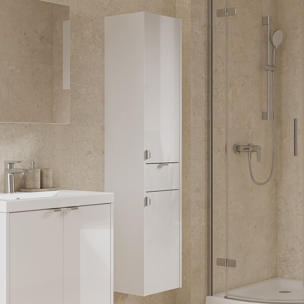 Cersanit Ovida dulap 30x30x150 cm laterala pe perete alb S1058-004