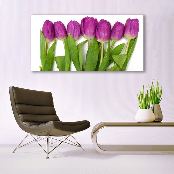 Tablou pe panza canvas Lalele Floral Roșu Verde