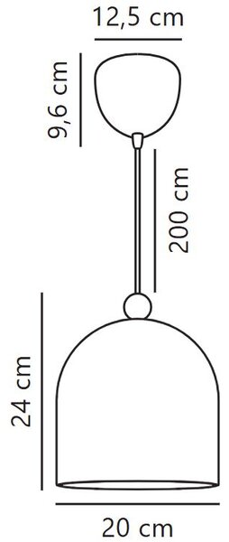 Nordlux Gaston lampă suspendată 1x40 W maro 2412653018