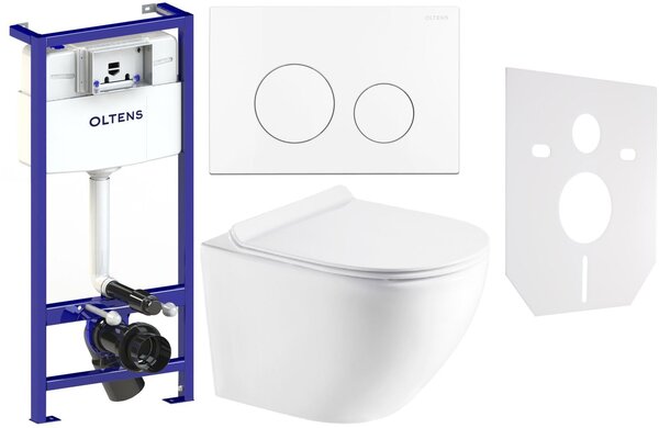 Set cadru încastrat Oltens Triberg 50001000, vas WC cu capac soft-close Hagser Beno HGR14000042, 57102000, HGR11000045, 49301000