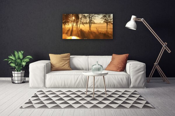 Tablou pe panza canvas Copaci Natura Brun Galben