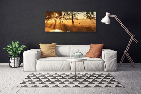 Tablou pe panza canvas Copaci Natura Brun Galben
