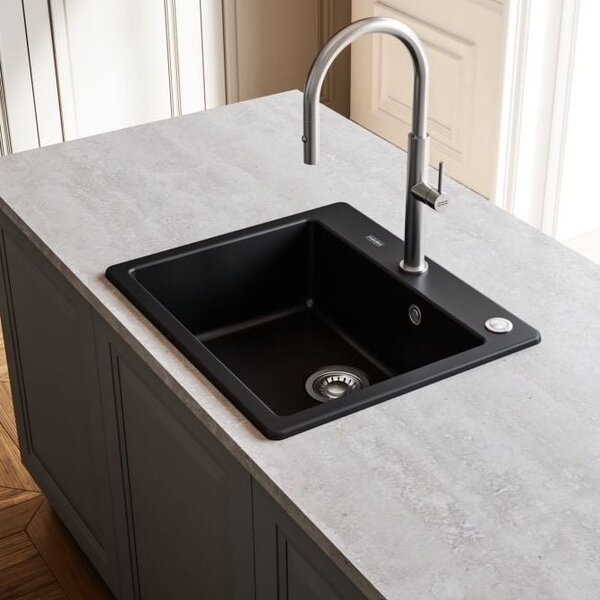 Franke Mythos MYK chiuveta din ceramica 59x51 cm negru 124.0749.515