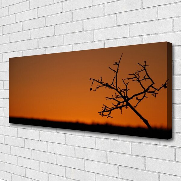 Tablou pe panza canvas Arborele de Arta Negru Galben