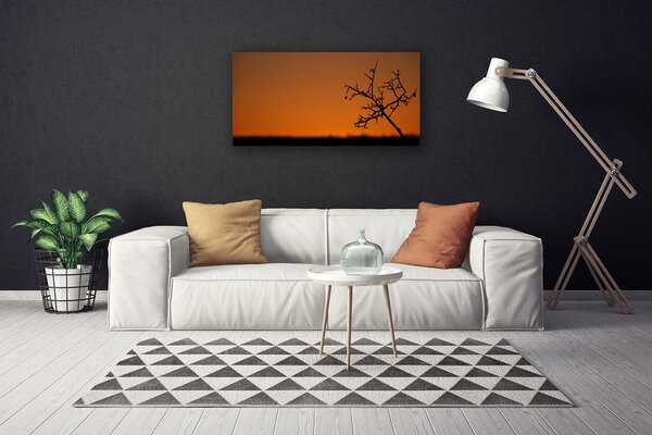 Tablou pe panza canvas Arborele de Arta Negru Galben