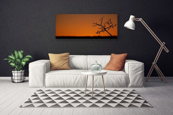 Tablou pe panza canvas Arborele de Arta Negru Galben