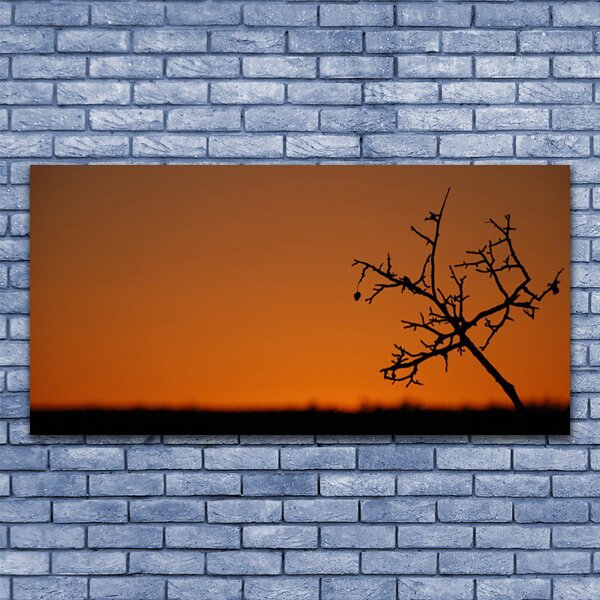 Tablou pe panza canvas Arborele de Arta Negru Galben