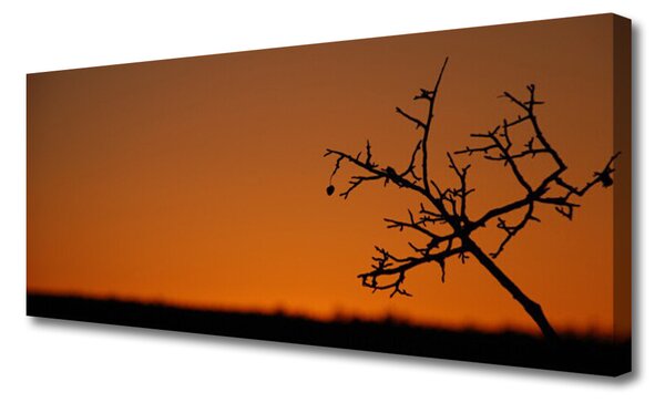 Tablou pe panza canvas Arborele de Arta Negru Galben