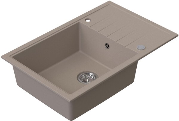 Ruvetti Axel chiuvetă din granit 78x50 cm bej 3001AX_BE160XL_W
