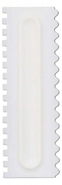 Spatula decorare tort, plastic, 21,8 x 7,2cm, alb