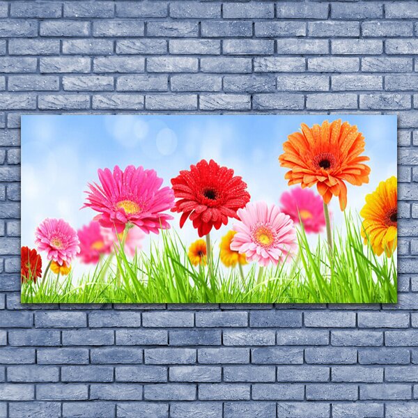 Tablou pe panza canvas Flori Iarbă Floral Multi