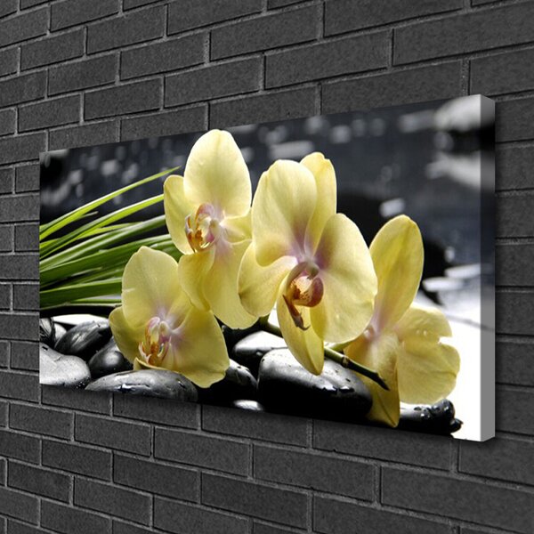 Tablou pe panza canvas Flori Floral Galben