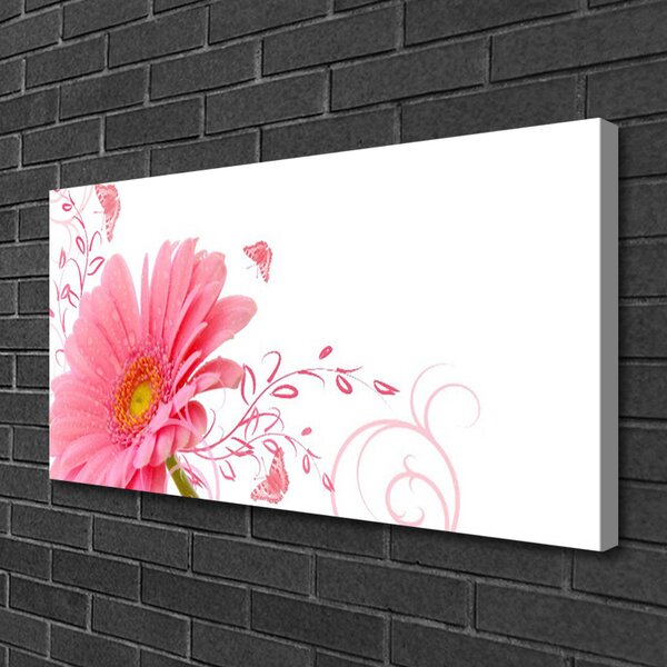 Tablou pe panza canvas Florale flori roz