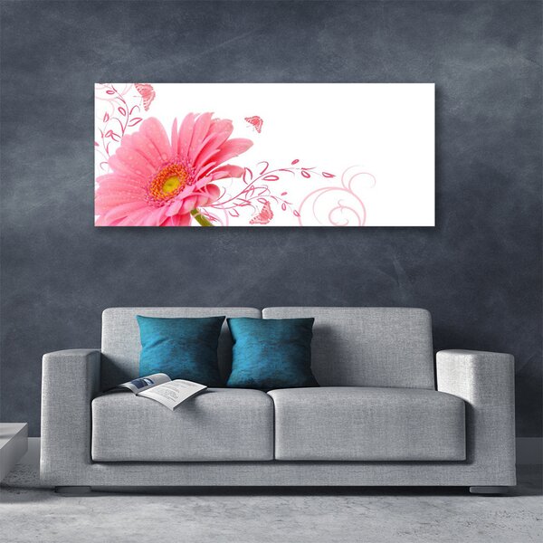 Tablou pe panza canvas Florale flori roz