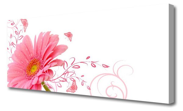 Tablou pe panza canvas Florale flori roz
