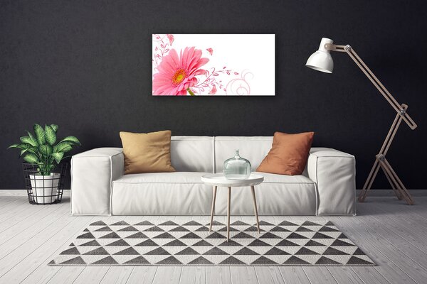 Tablou pe panza canvas Florale flori roz