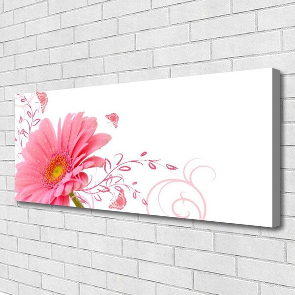 Tablou pe panza canvas Florale flori roz